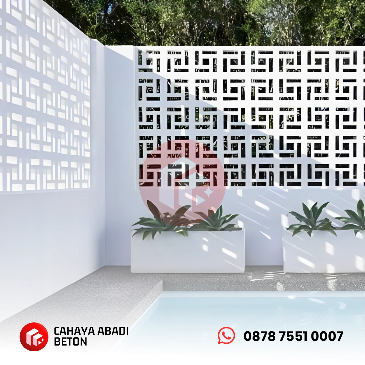 contoh produk roster beton untuk pagar dan fasad