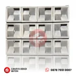 ilustrasi penataan roster beton motif vbb 2 sisi