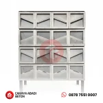 pemasangan roster beton nako miring anti tampias 2 sisi