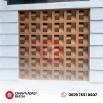 pemasangan roster beton vbb untuk ornamen pagar