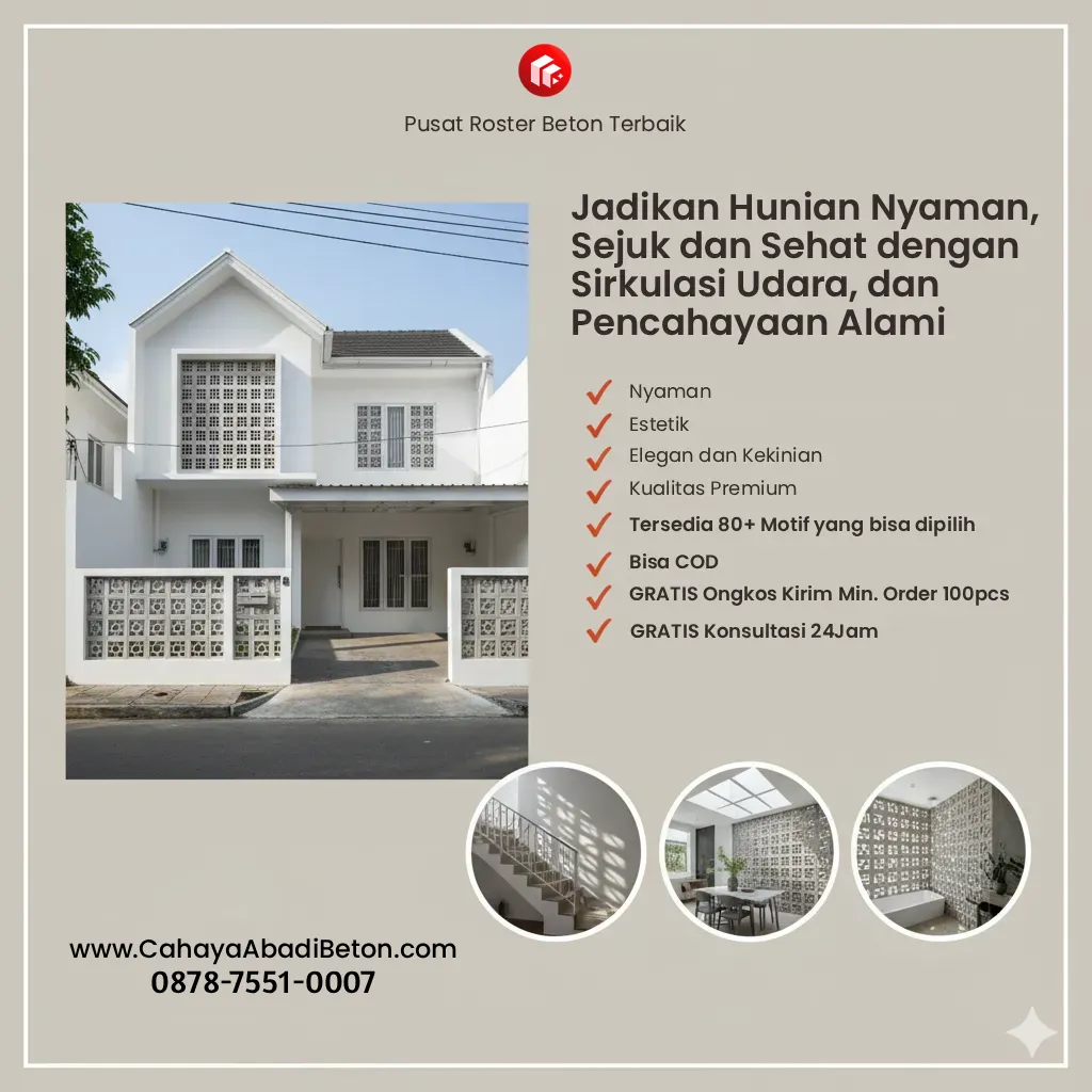 Beragam motif roster beton di Bandung dari CahayaAbadiBeton.com