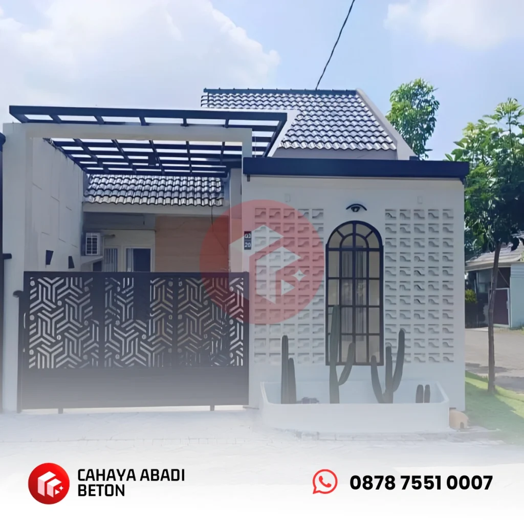 roster beton motif petir untuk fasad