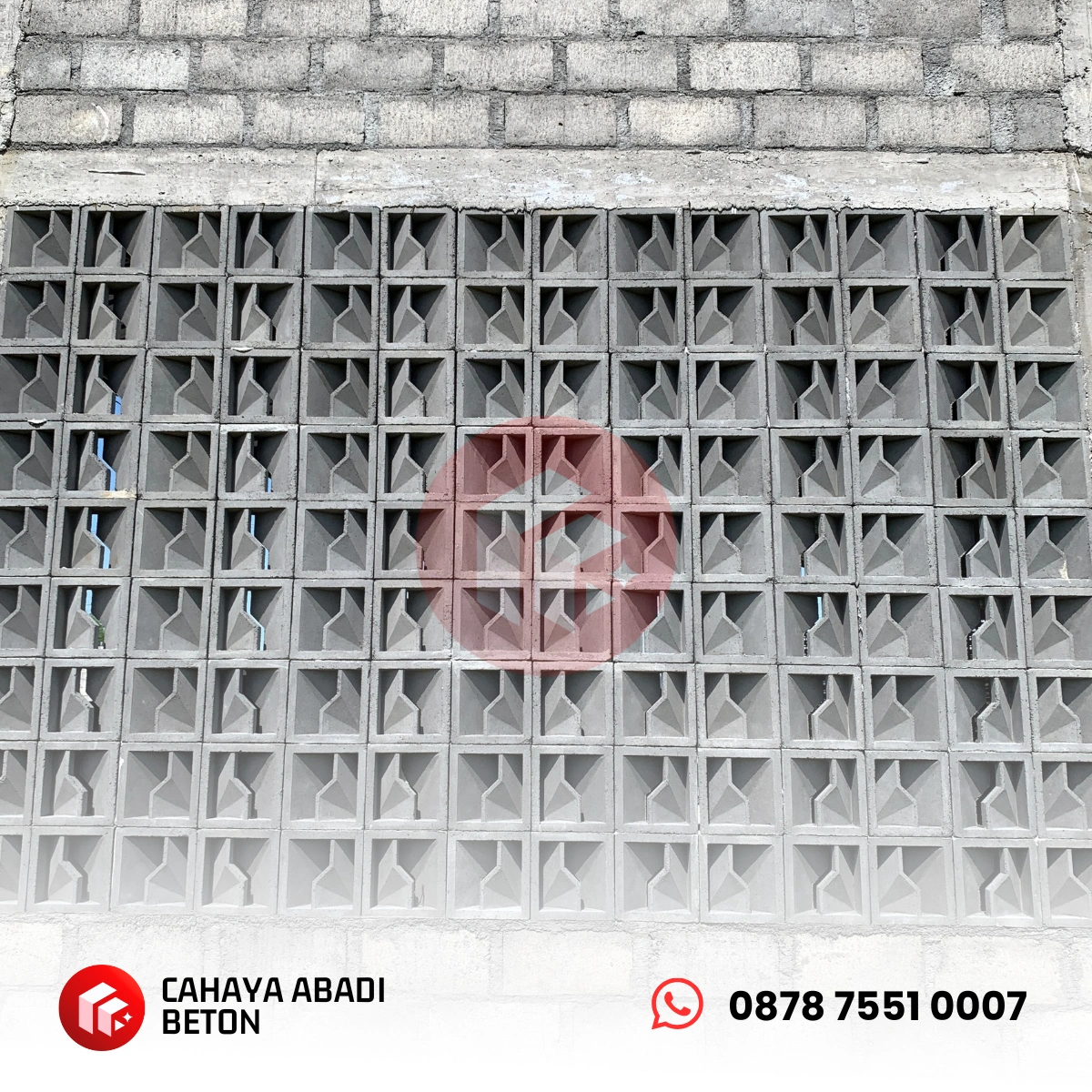 roster beton motif petir untuk pagar