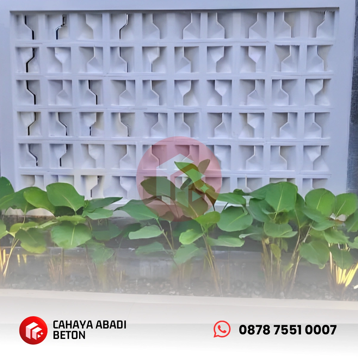 roster beton motif petir untuk taman