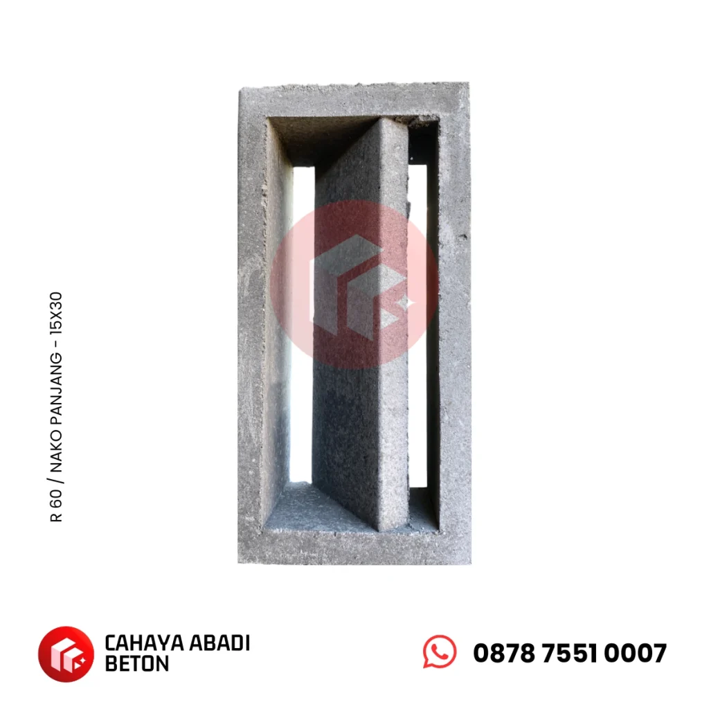 roster beton panjang motif nako lubang dua CahayaAbadiBeton.com