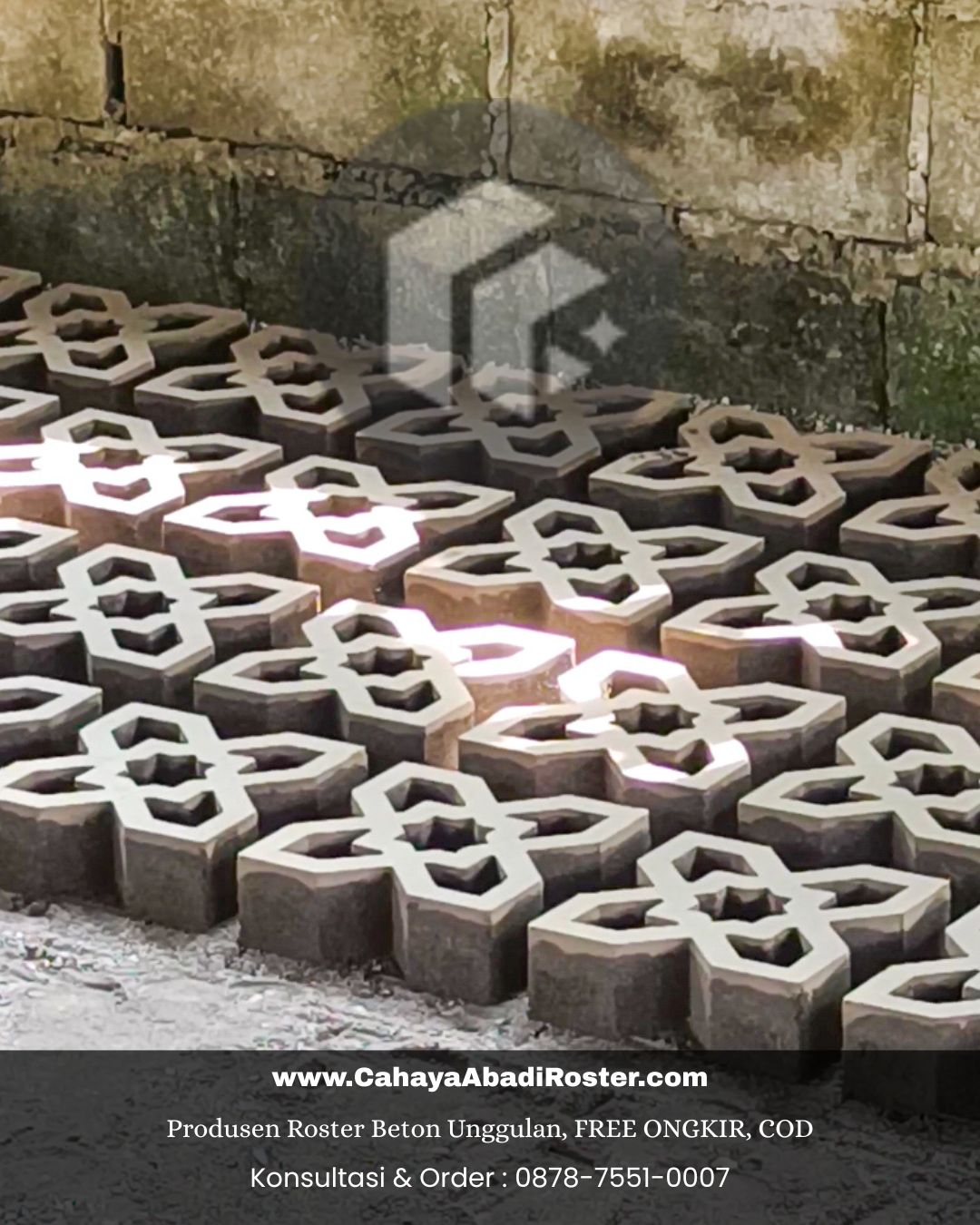 Proses produksi di pabrik roster beton CahayaAbadiBeton.com.