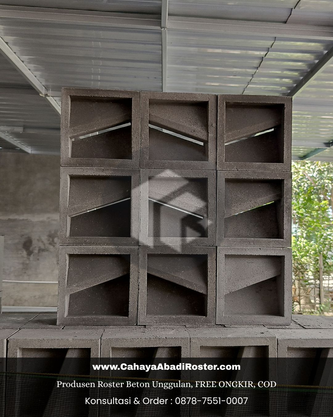 Ilustrasi roster beton mengurangi kelembapan dalam ruangan